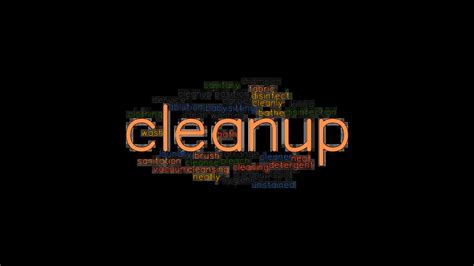 synonym for cleanup|More.